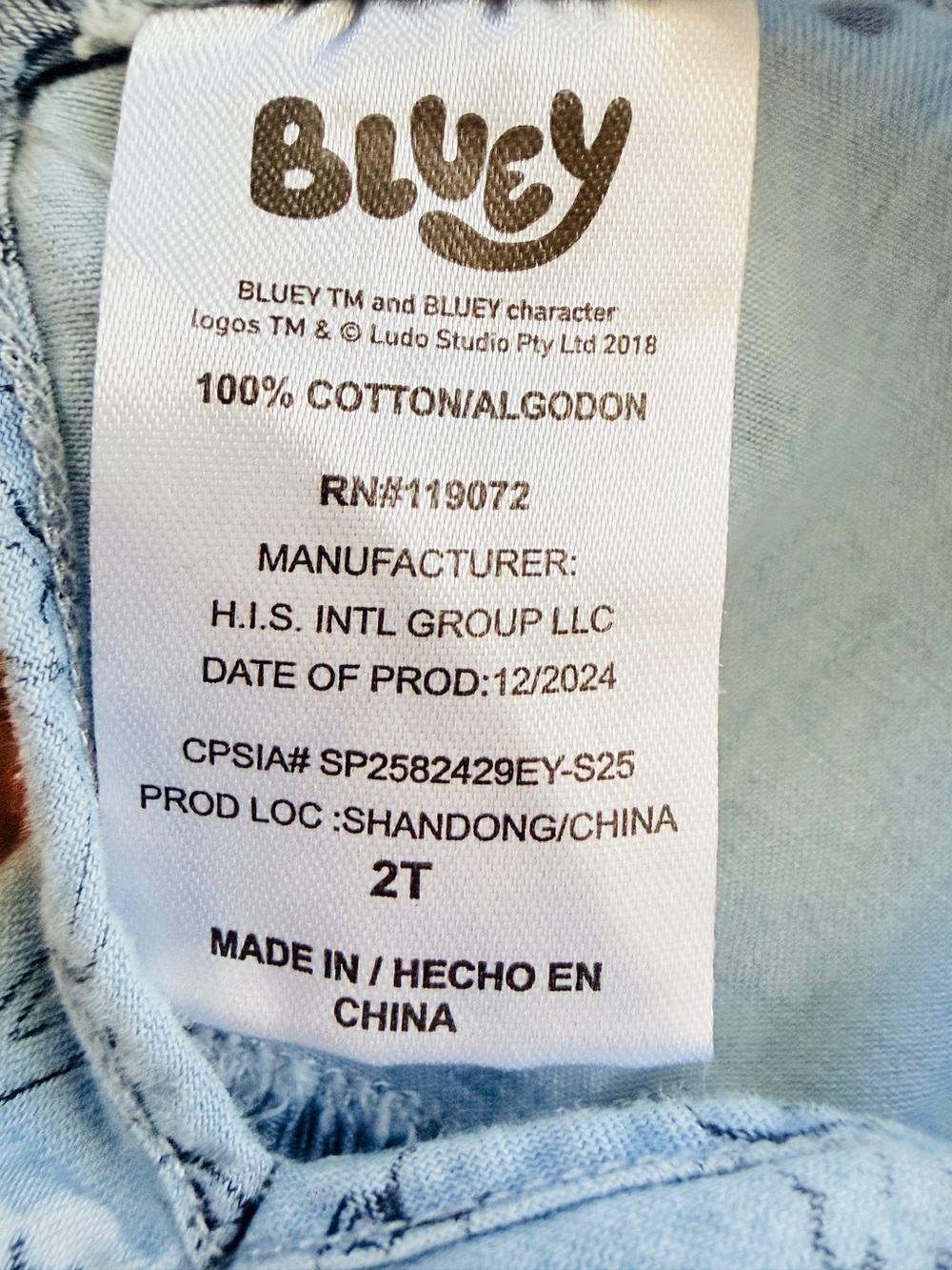 Bluey & Chloe Cotton Dress + Matching Headband Size 2T Toddler - Picture 5 of 5
